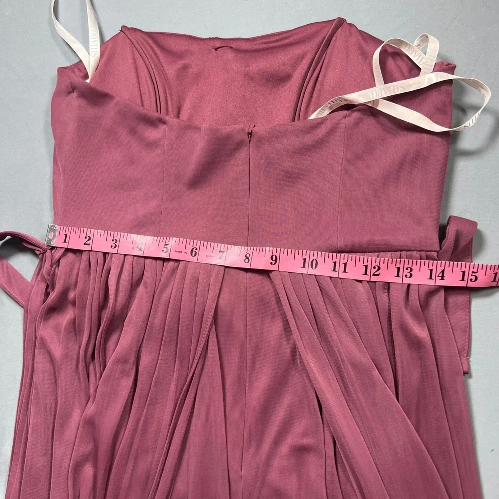 David's Bridal Bridesmaid Dress Convertible Maxi Gown Formal Mauve Size 8 - Picture 8 of 13